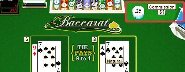 Digital green baccarat table